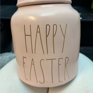 Rae Dunn Pink 'Happy Easter' Canister